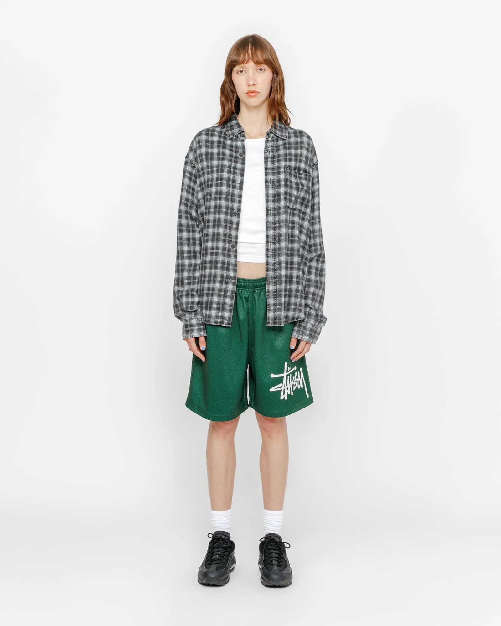 Shorts>Stüssy MESH SHORT BIG BASIC Spruce