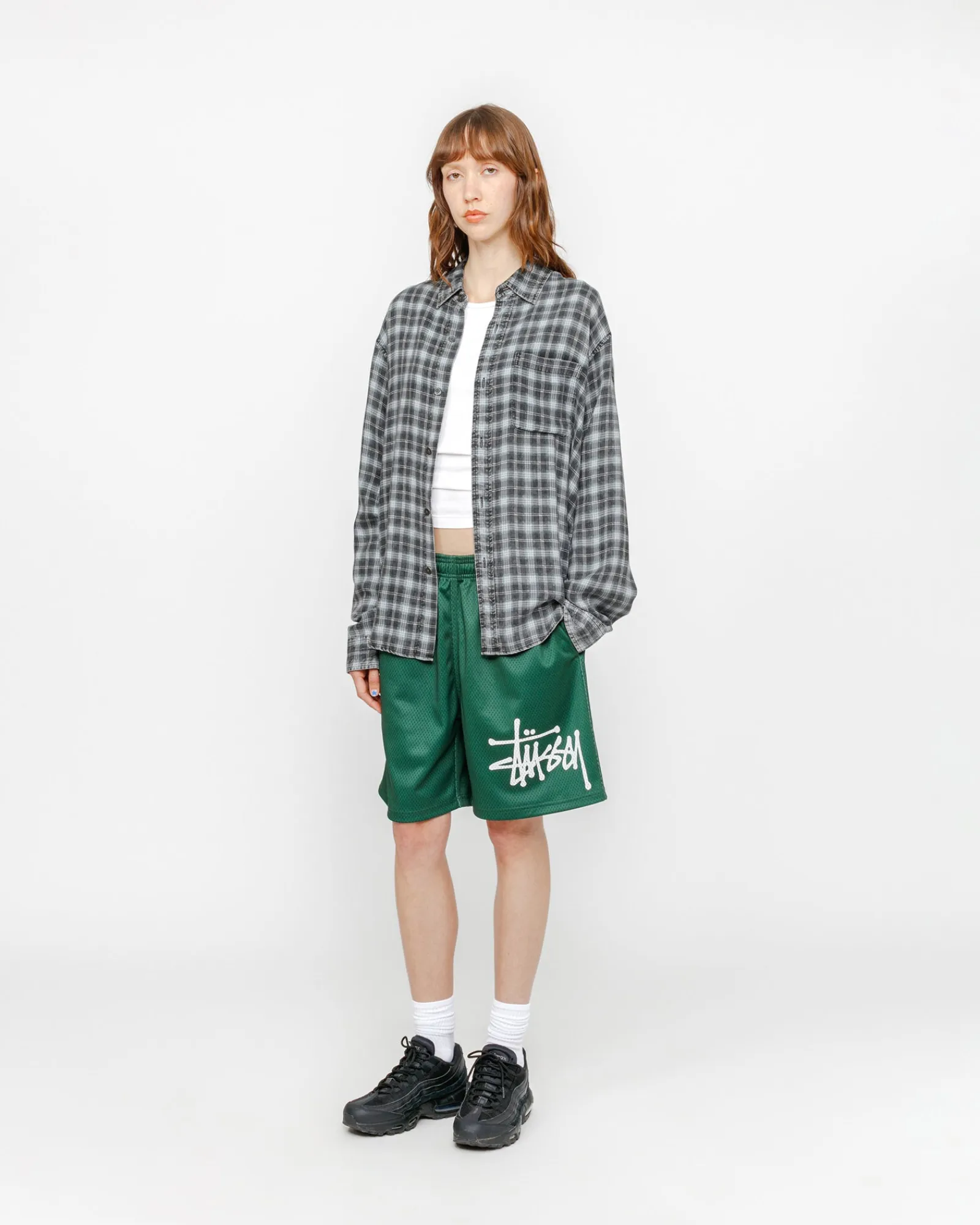 Shorts>Stüssy MESH SHORT BIG BASIC Spruce