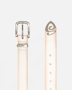 Accessories>Stüssy METAL S TIP BELT Bone
