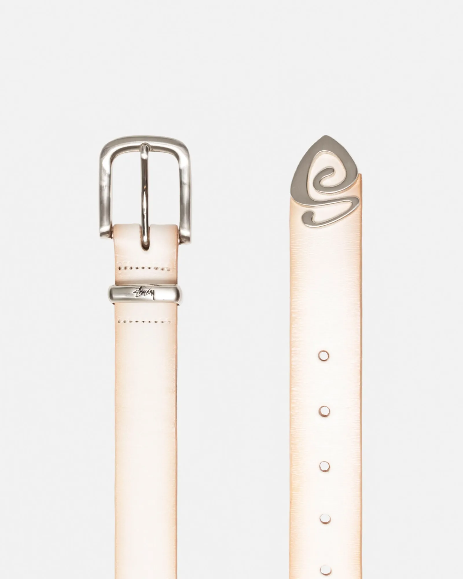 Accessories>Stüssy METAL S TIP BELT Bone