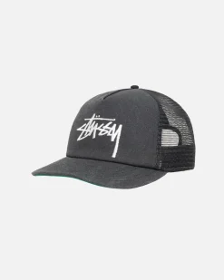 Headwear>Stüssy MID DEPTH BIG STOCK MESH SNAPBACK Black