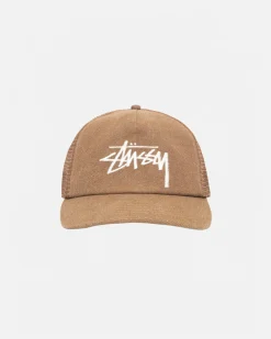 Headwear>Stüssy MID DEPTH BIG STOCK MESH SNAPBACK Brown