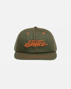 Headwear>Stüssy MID DEPTH STÜSSY SERVICE STRAPBACK Deep Olive
