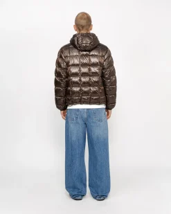 Outerwear>Stüssy MIDWEIGHT HOODED PUFFER Brown
