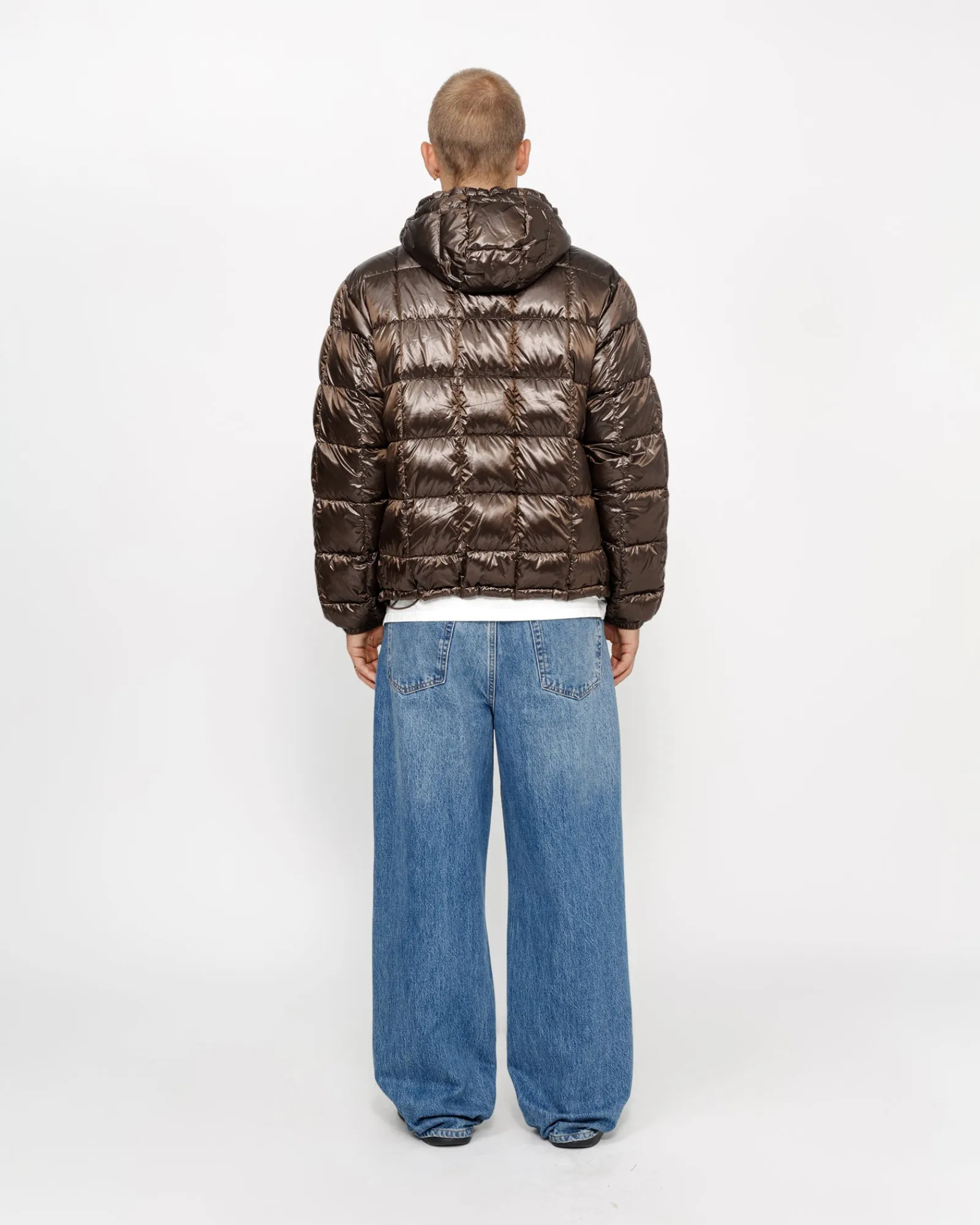 Outerwear>Stüssy MIDWEIGHT HOODED PUFFER Brown