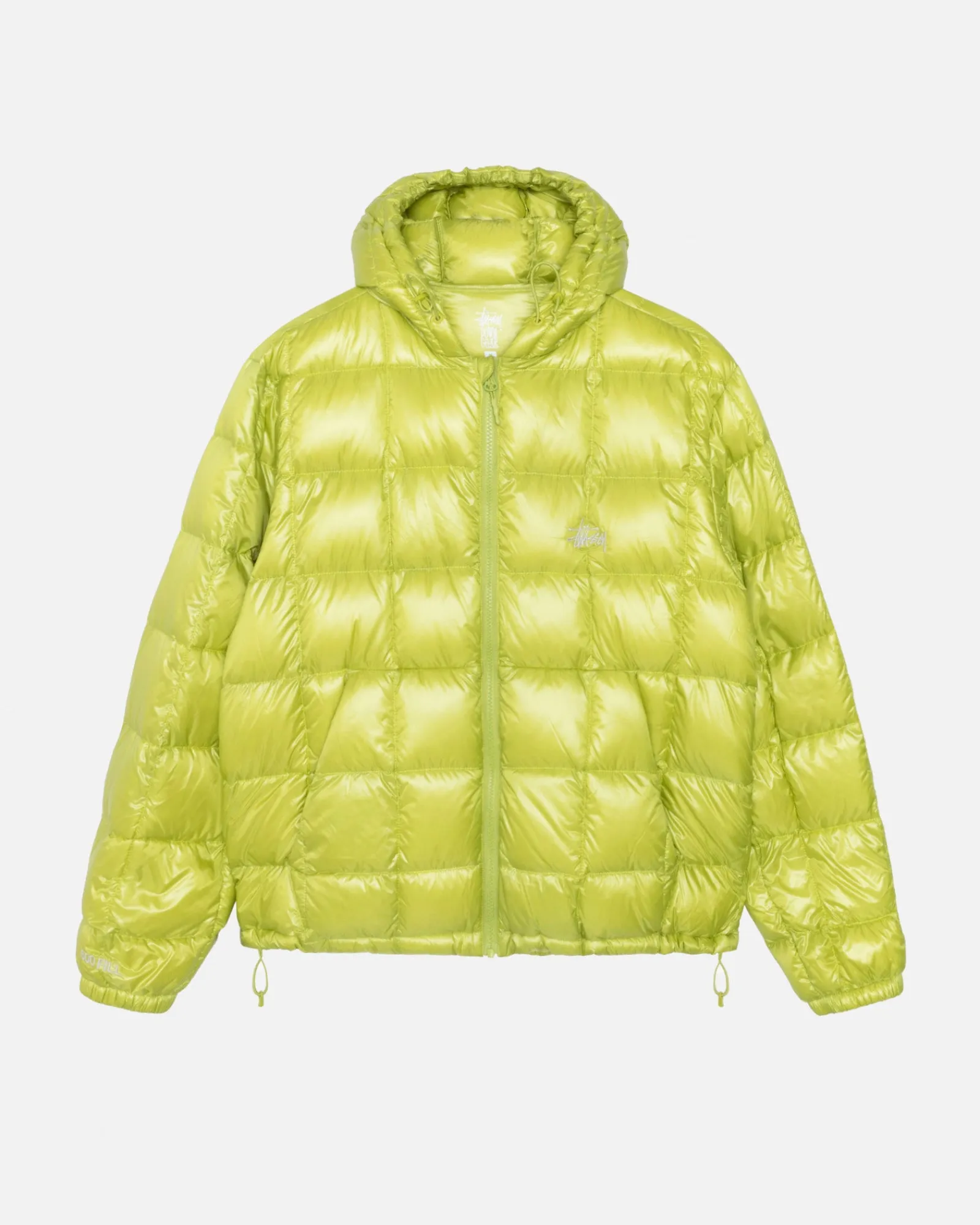 Outerwear>Stüssy MIDWEIGHT HOODED PUFFER Lime