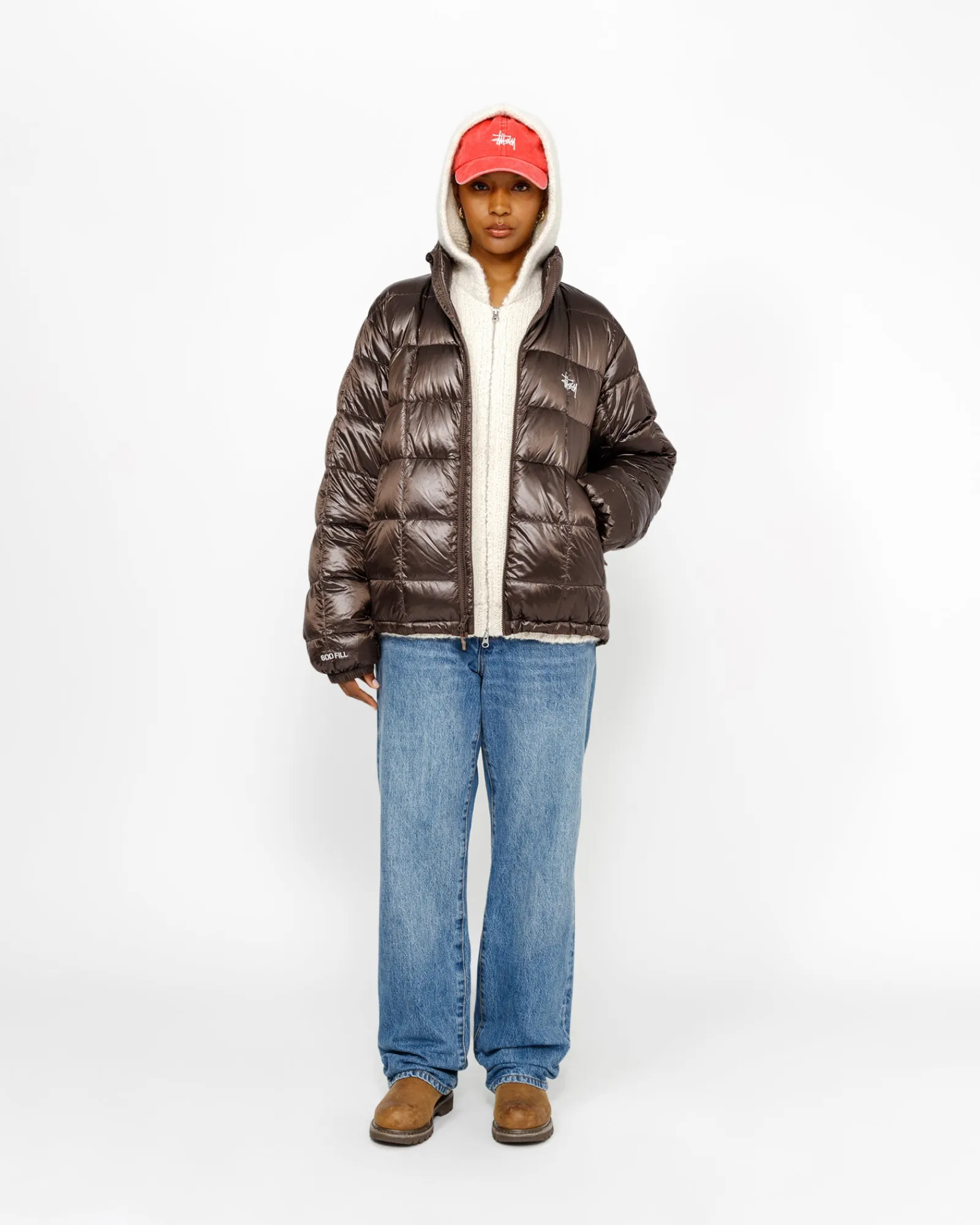 Outerwear>Stüssy MIDWEIGHT PUFFER Brown