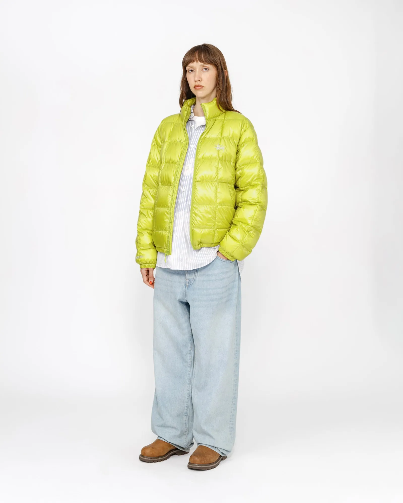 Outerwear>Stüssy MIDWEIGHT PUFFER Lime