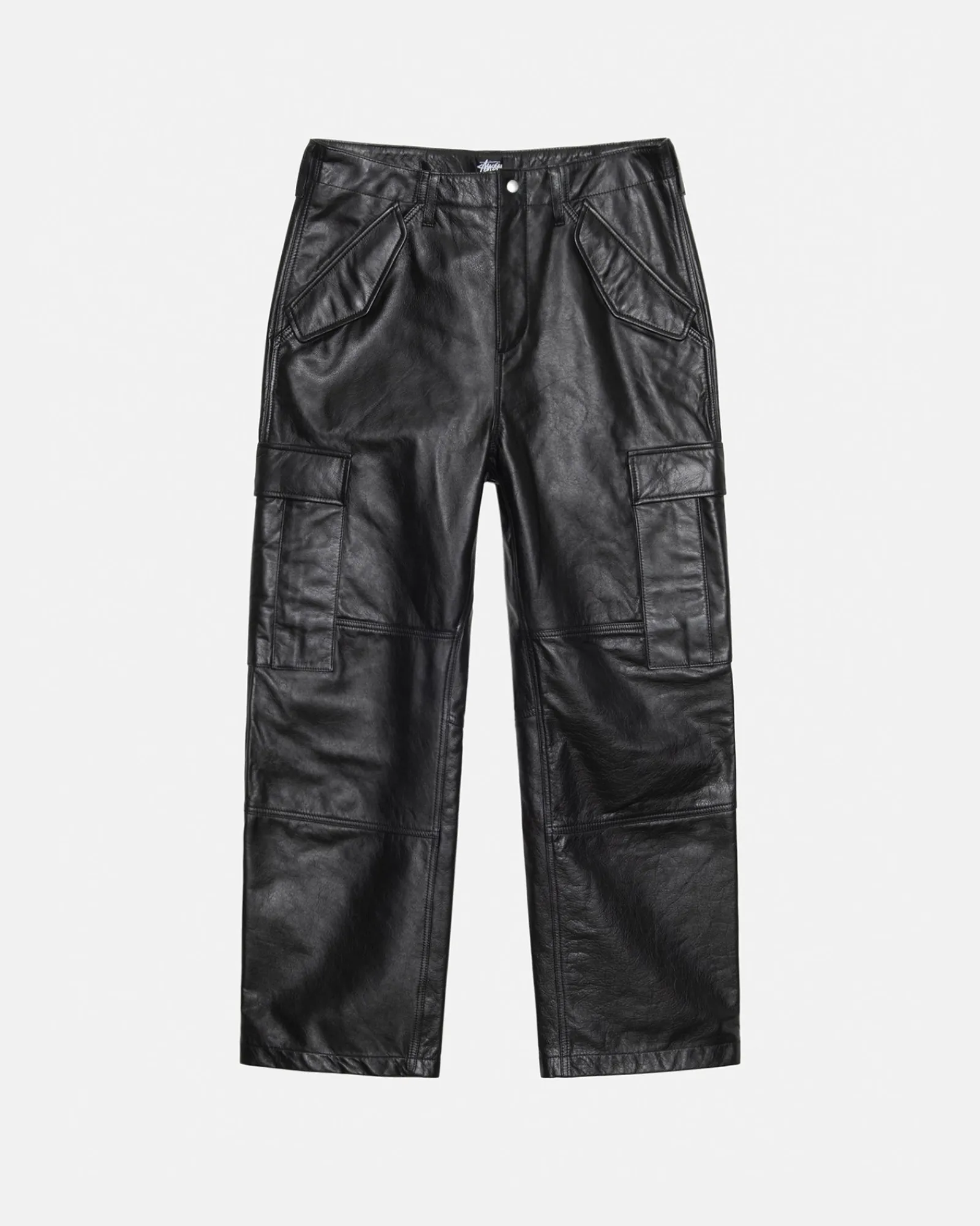 Pants>Stüssy MILITARY CARGO LEATHER PANT Black