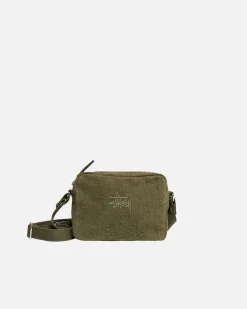 Accessories>Stüssy NEEDLE PUNCH SIDE POUCH Olive