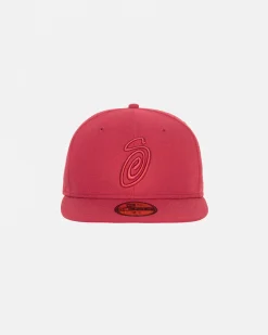 Headwear>Stüssy NEW ERA 59FIFTY SWIRLY S Cardinal
