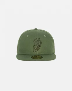 Headwear>Stüssy NEW ERA 59FIFTY SWIRLY S Rifle Green