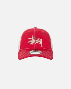 Headwear>Stüssy NEW ERA 9TWENTY BASIC TRUCKER Scarlet