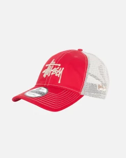 Headwear>Stüssy NEW ERA 9TWENTY BASIC TRUCKER Scarlet