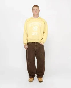 Crews>Stüssy OVERLOCK VARSITY RAGLAN CREW Honey