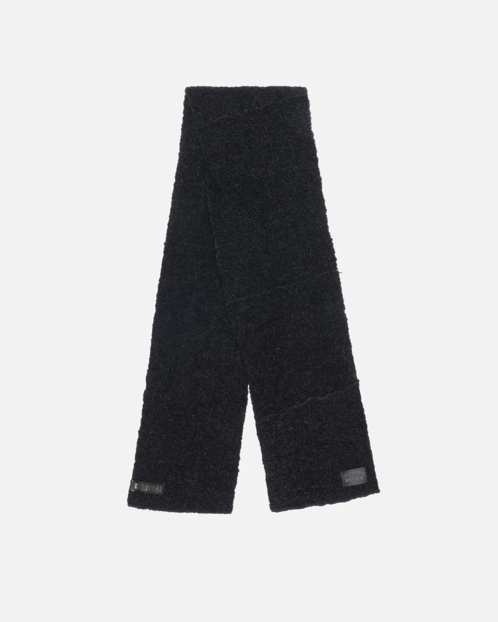 Accessories>Stüssy PIECED ALPACA WOOL SCARF Black
