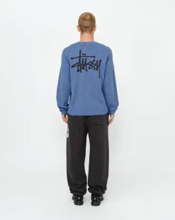 Tees>Stüssy RAGLAN THERMAL LS CREW Blue