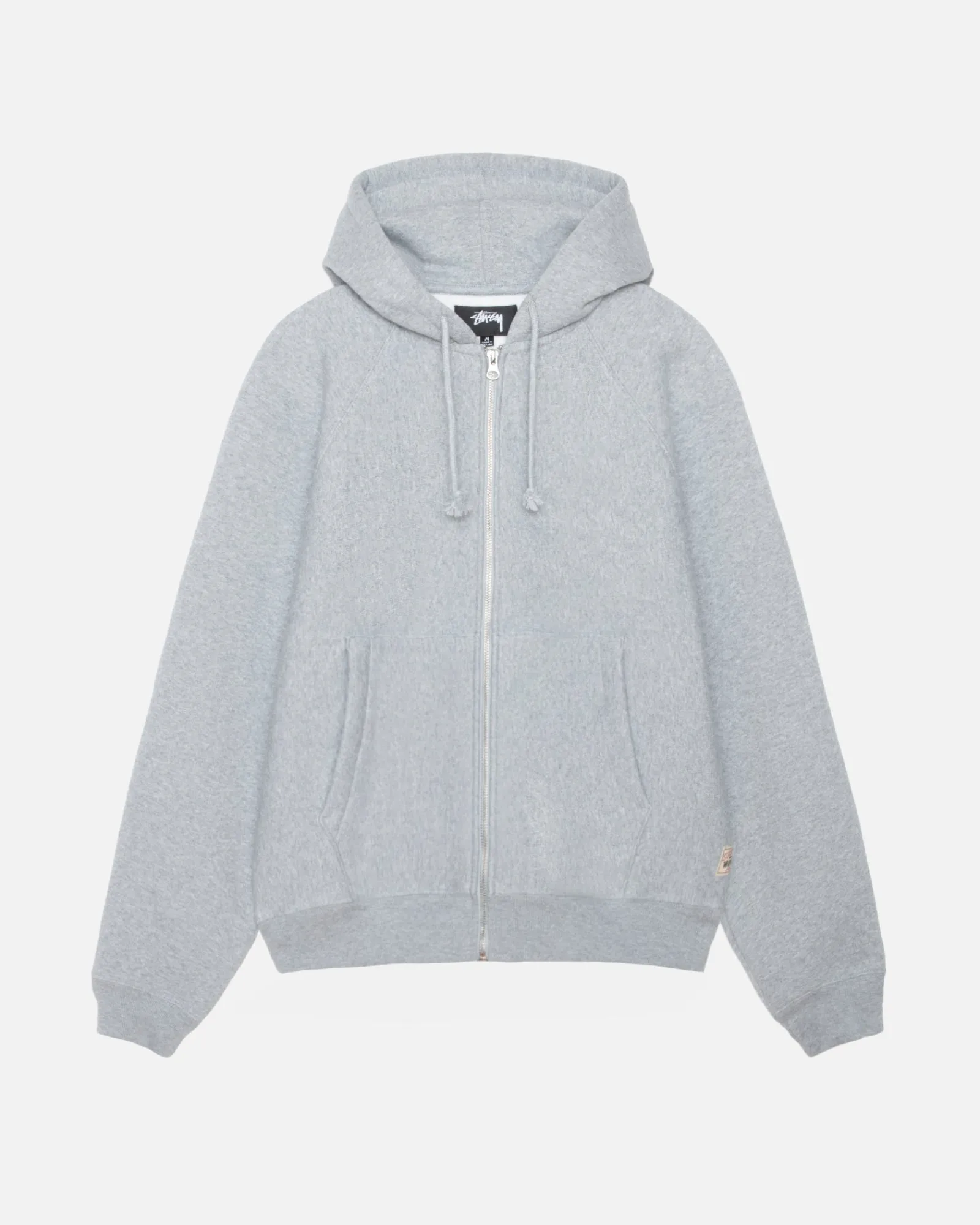 Hoodies>Stüssy RAGLAN ZIP HOODIE Grey Heather