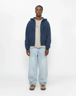 Hoodies>Stüssy RAGLAN ZIP HOODIE Navy
