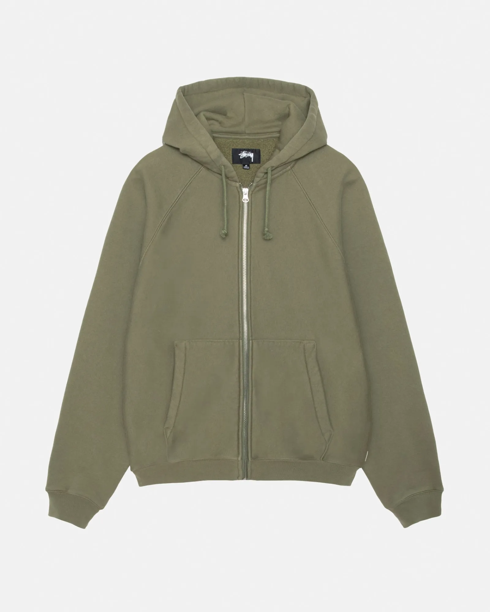 Hoodies>Stüssy RAGLAN ZIP HOODIE Olive