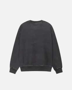 Crews>Stüssy RASTA LION CREW PIGMENT DYED Black
