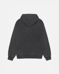 Hoodies>Stüssy RASTA LION HOODIE PIGMENT DYED Black