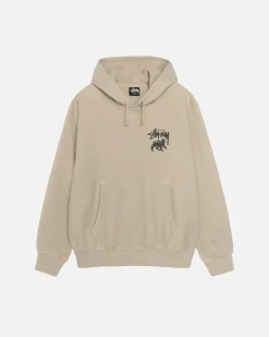 Hoodies>Stüssy RASTA LION HOODIE PIGMENT DYED Khaki