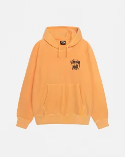 Hoodies>Stüssy RASTA LION HOODIE PIGMENT DYED Orange
