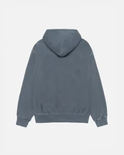 Hoodies>Stüssy RASTA LION ZIP HOODIE PIGMENT DYED Navy