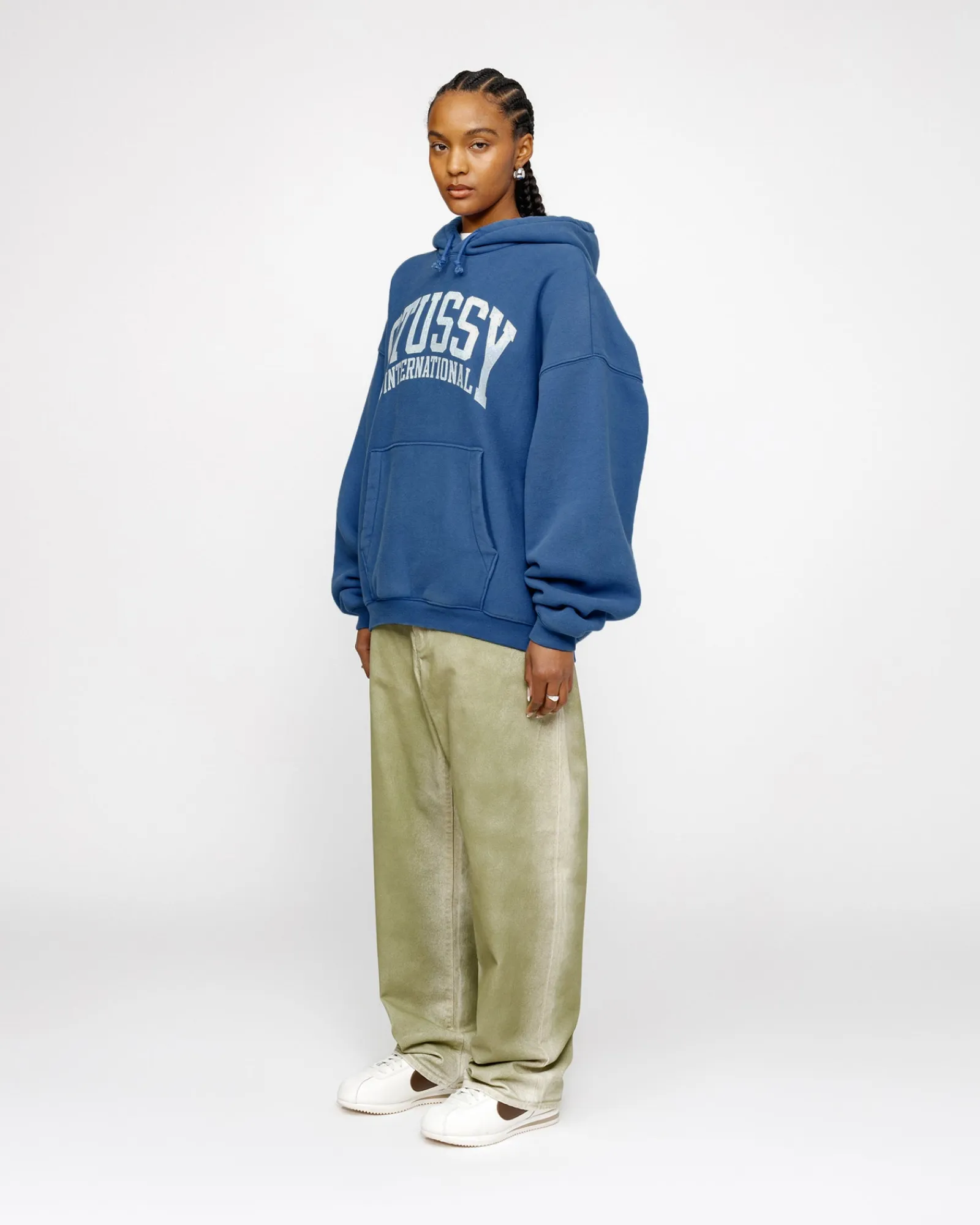 Hoodies>Stüssy RELAXED HOODIE INTERNATIONAL Blue