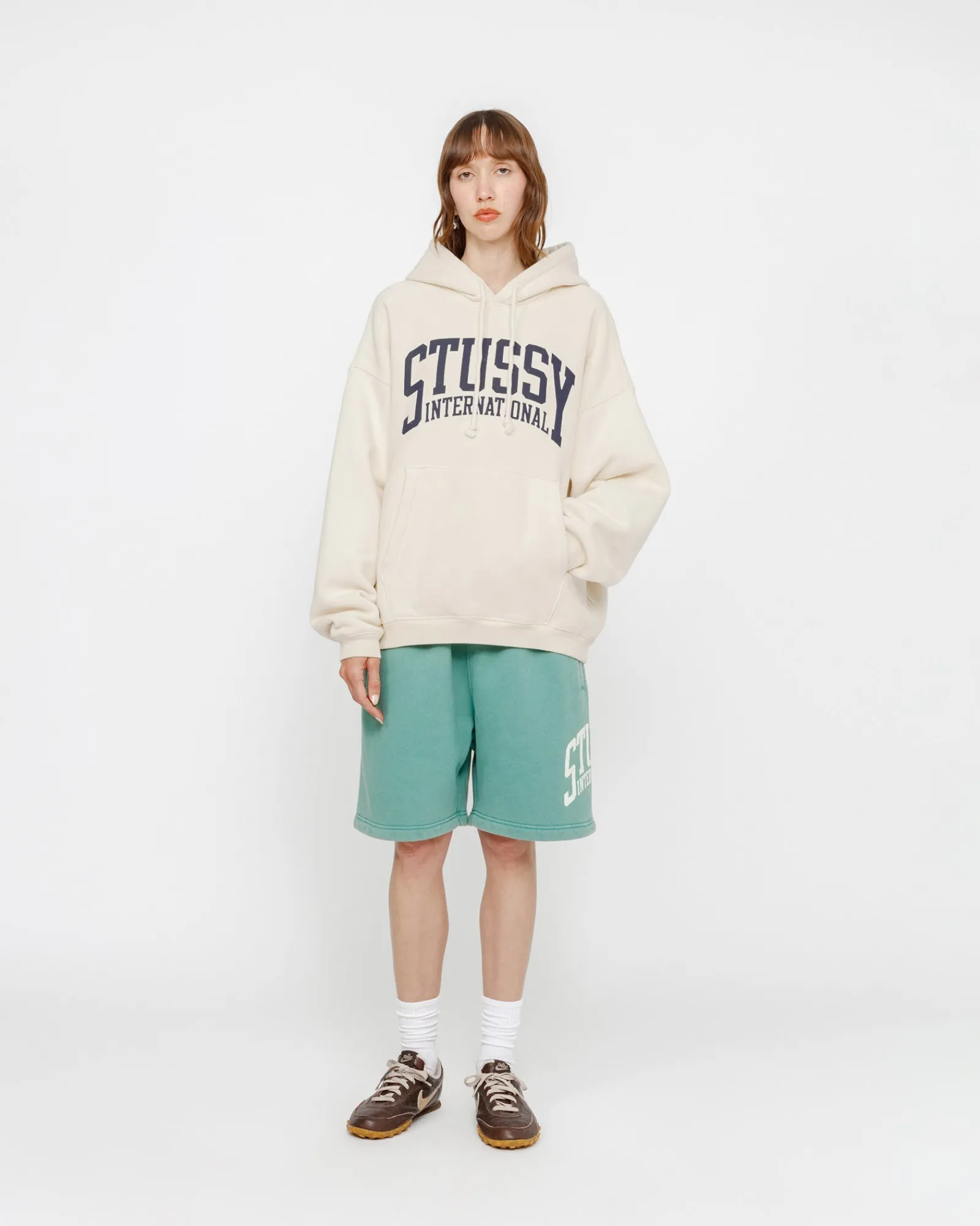 Hoodies>Stüssy RELAXED HOODIE INTERNATIONAL Ivory