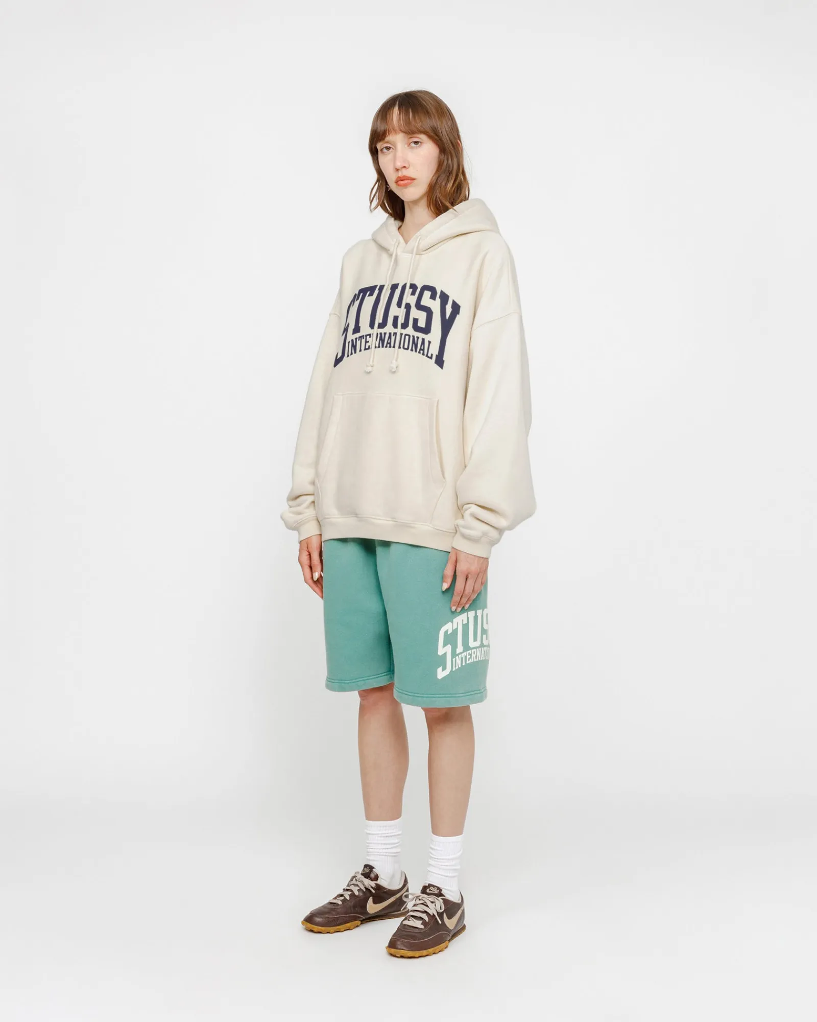 Hoodies>Stüssy RELAXED HOODIE INTERNATIONAL Ivory