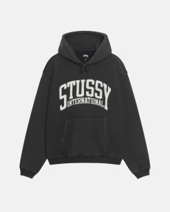 Hoodies>Stüssy RELAXED HOODIE INTERNATIONAL Washed Black