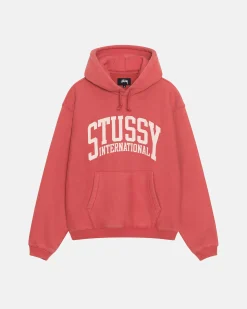 Hoodies>Stüssy RELAXED HOODIE INTERNATIONAL Washed Red
