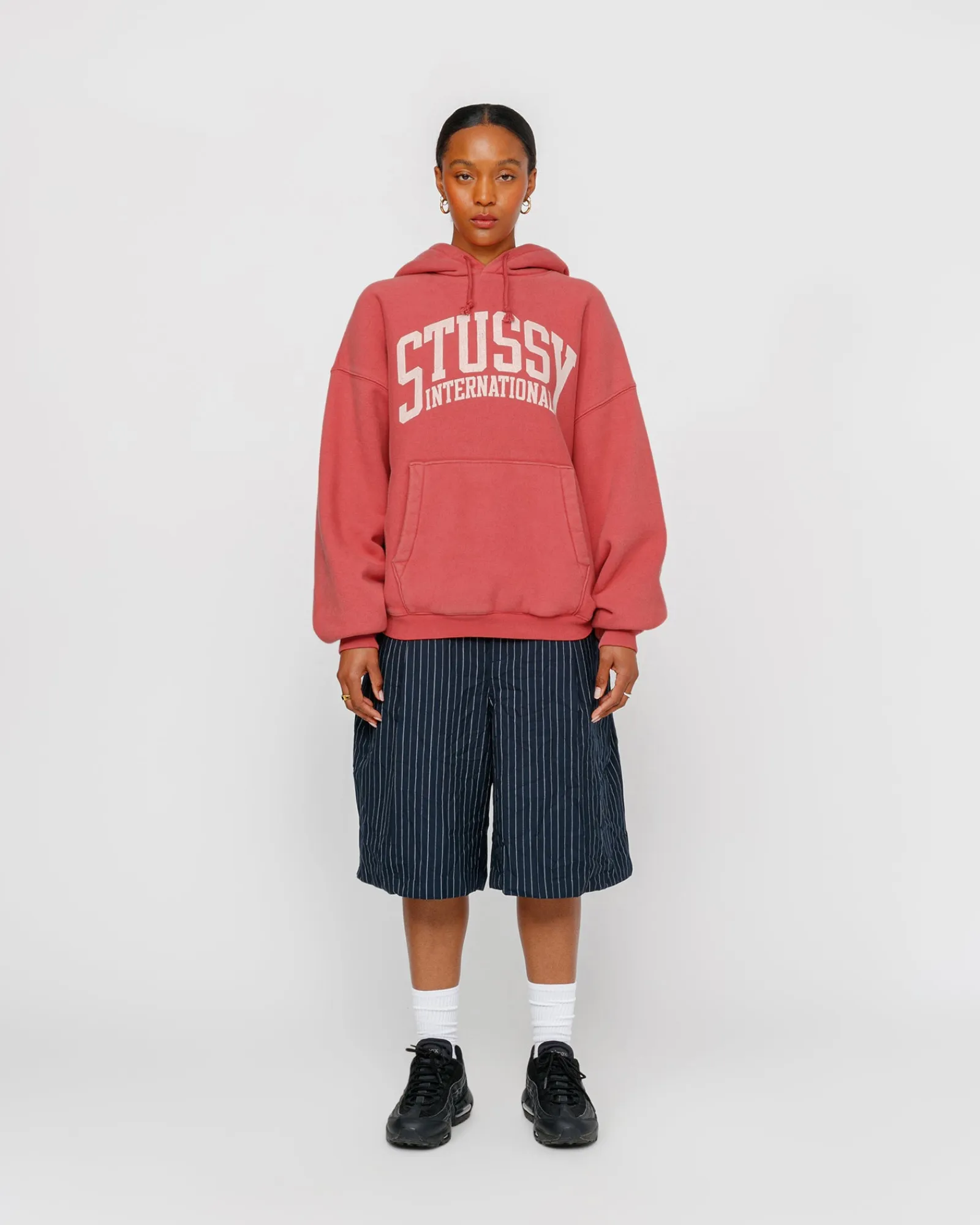 Hoodies>Stüssy RELAXED HOODIE INTERNATIONAL Washed Red