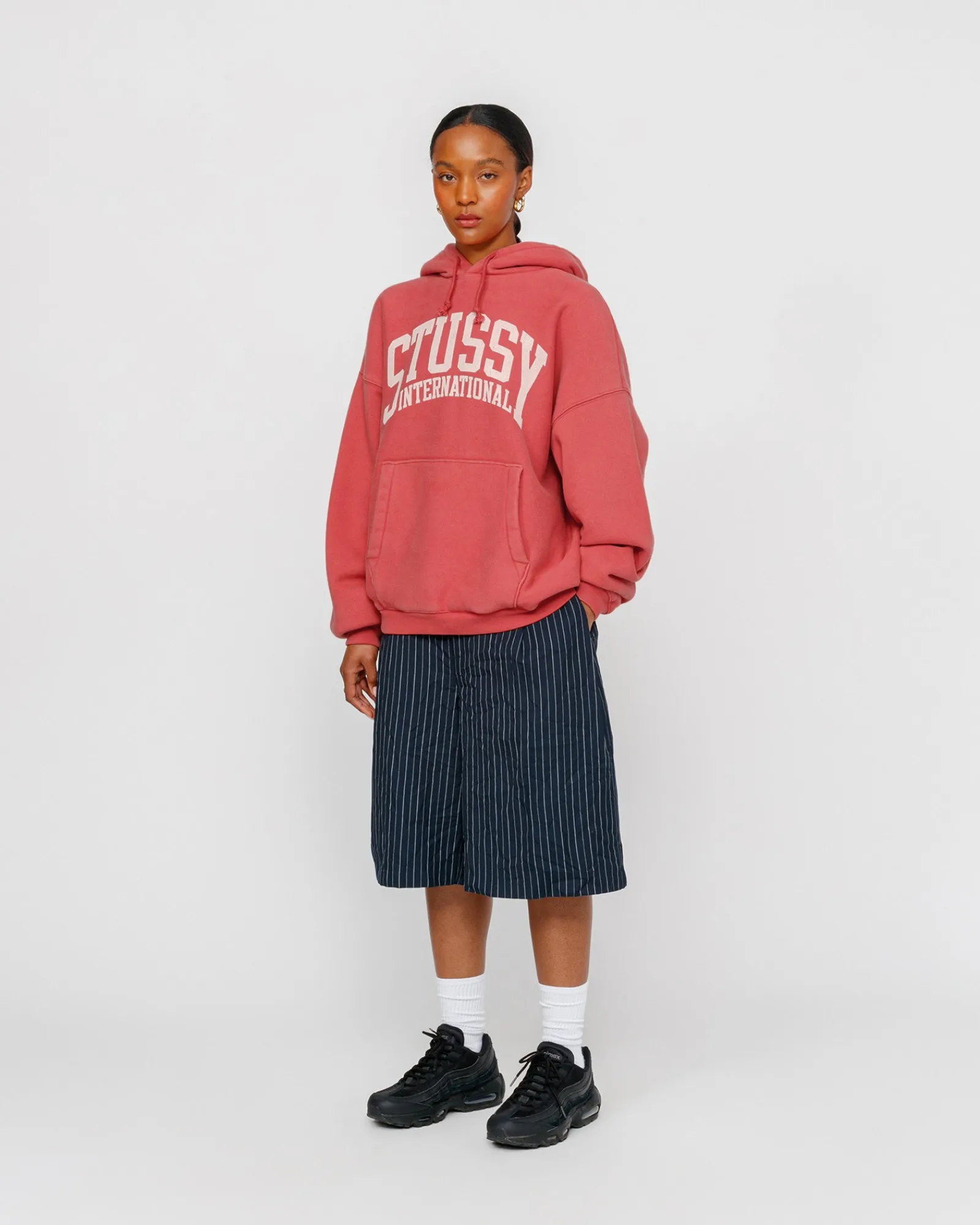 Hoodies>Stüssy RELAXED HOODIE INTERNATIONAL Washed Red