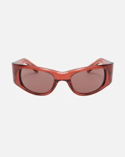 Accessories|Eyegear>Stüssy RENE SUNGLASSES Amber / Amber Lens