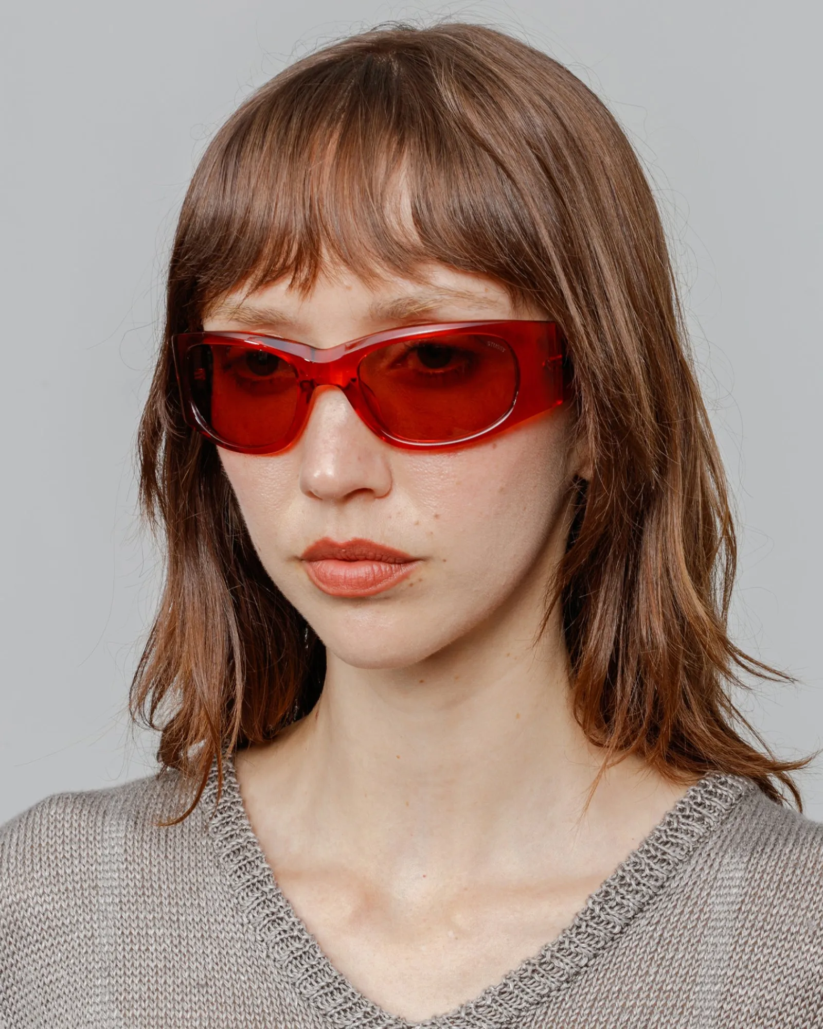 Accessories|Eyegear>Stüssy RENE SUNGLASSES Amber / Amber Lens