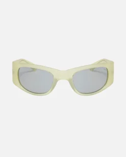 Accessories|Eyegear>Stüssy RENE SUNGLASSES Matte Yellow / Light Grey Lens