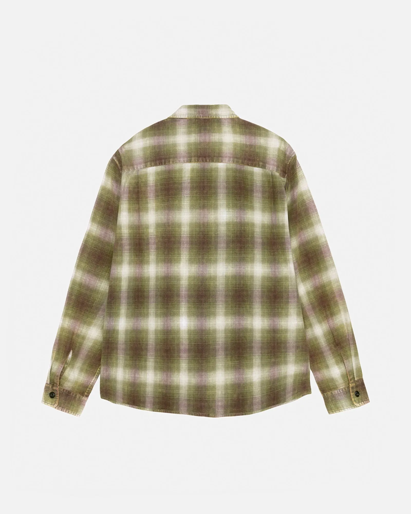 Shirts>Stüssy ROCCO FLANNEL PLAID SHIRT Green