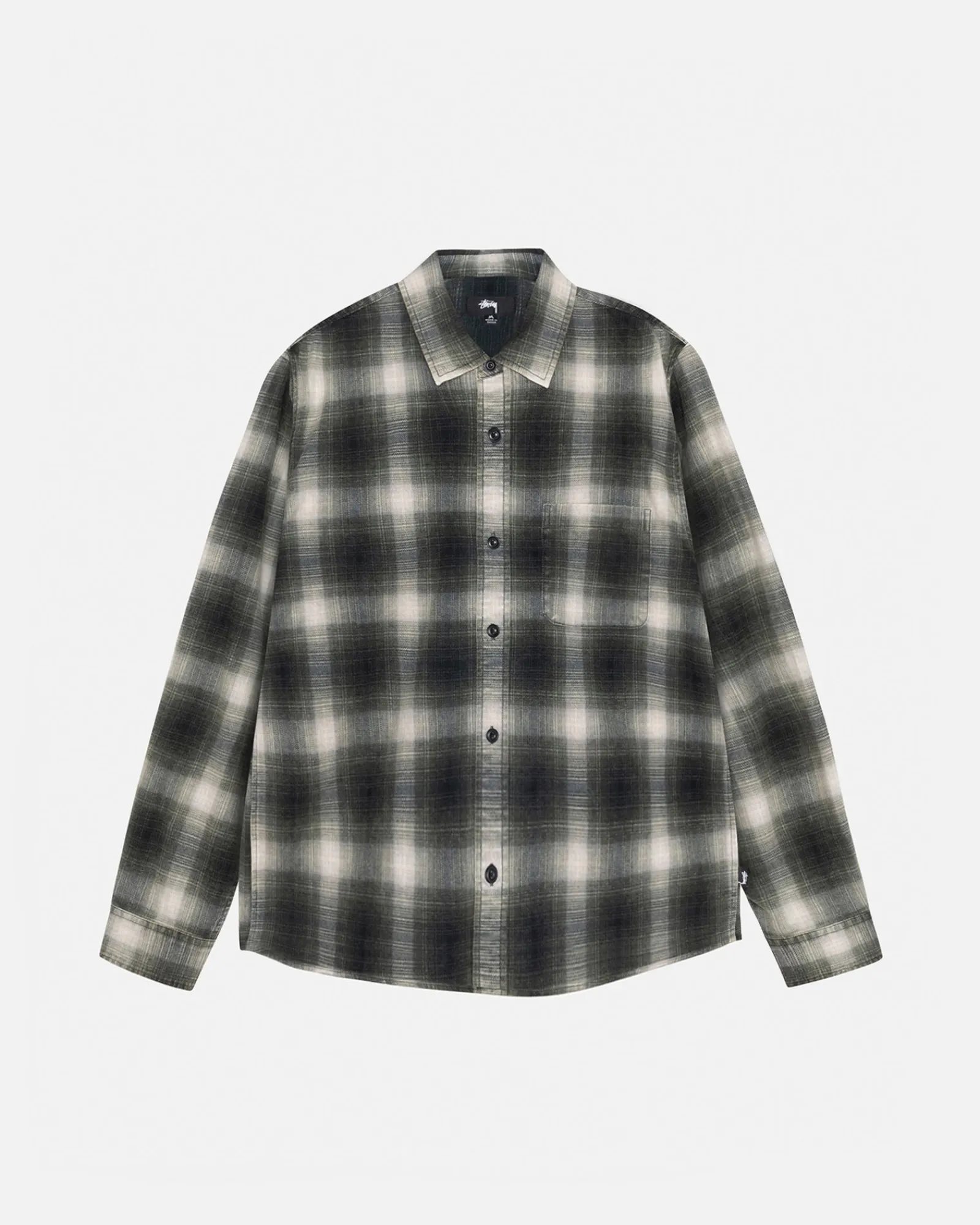 Shirts>Stüssy ROCCO FLANNEL PLAID SHIRT Grey