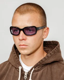 Accessories|Eyegear>Stüssy ROME SUNGLASSES Black / Lavender Lens