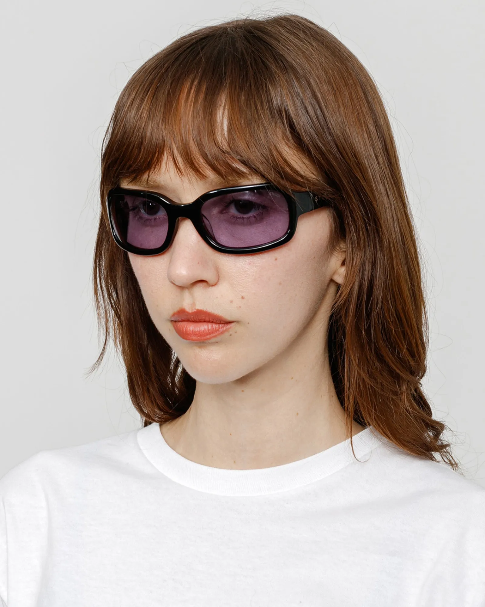Accessories|Eyegear>Stüssy ROME SUNGLASSES Black / Lavender Lens