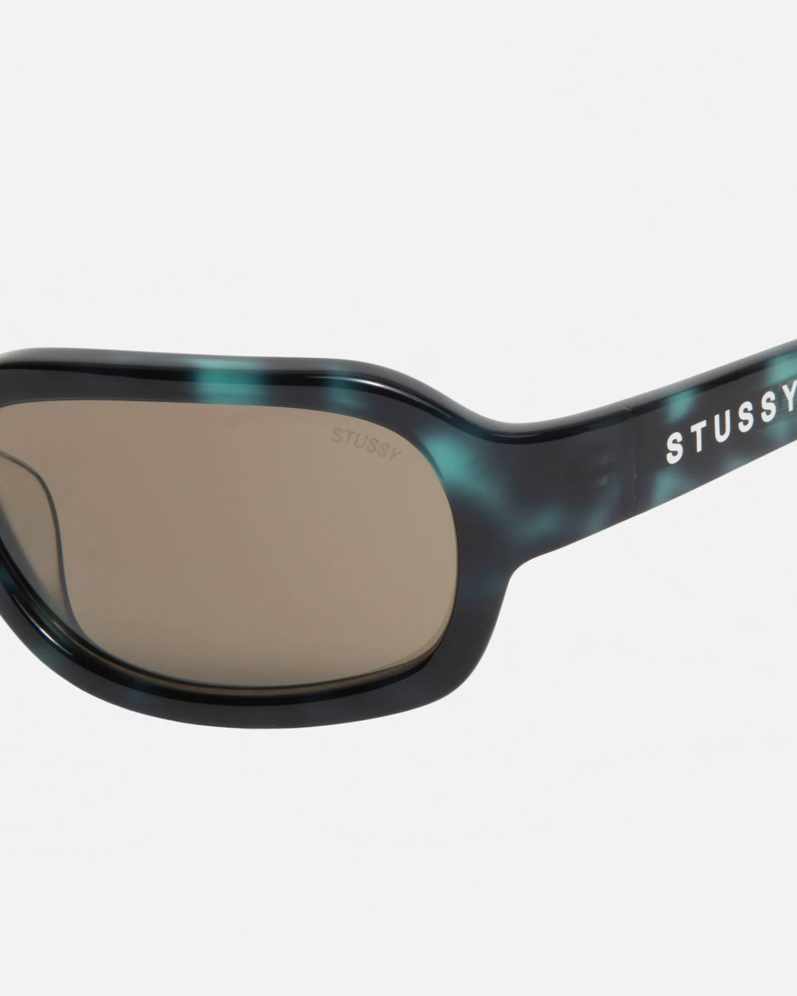 Accessories|Eyegear>Stüssy ROME SUNGLASSES Green Tortoise/Olive Lens