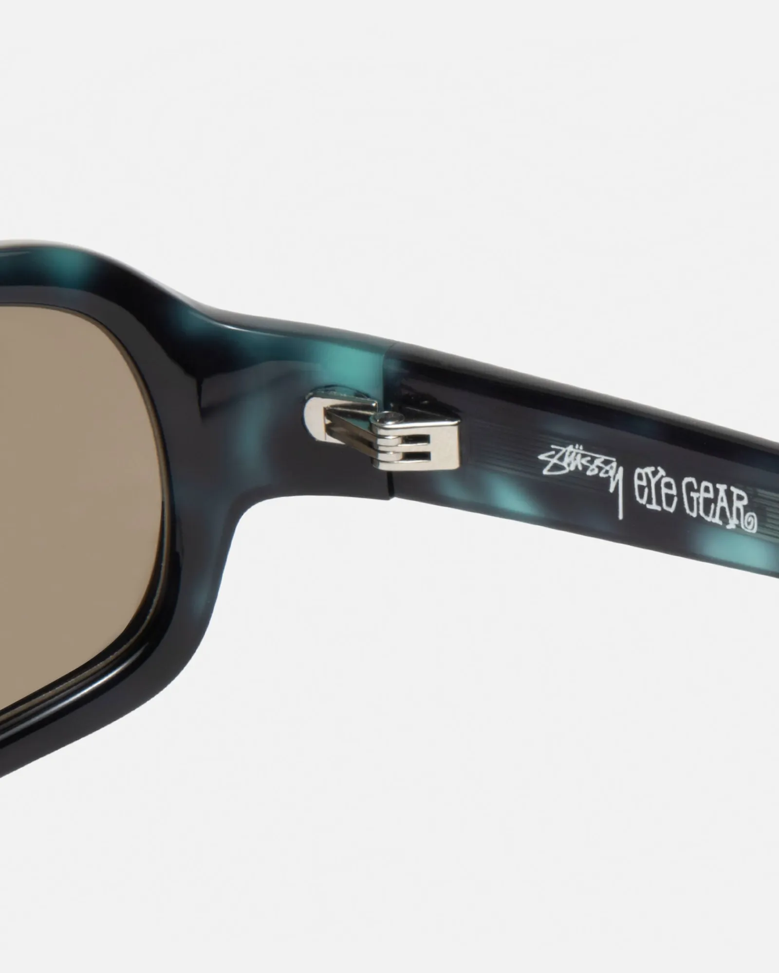 Accessories|Eyegear>Stüssy ROME SUNGLASSES Green Tortoise/Olive Lens