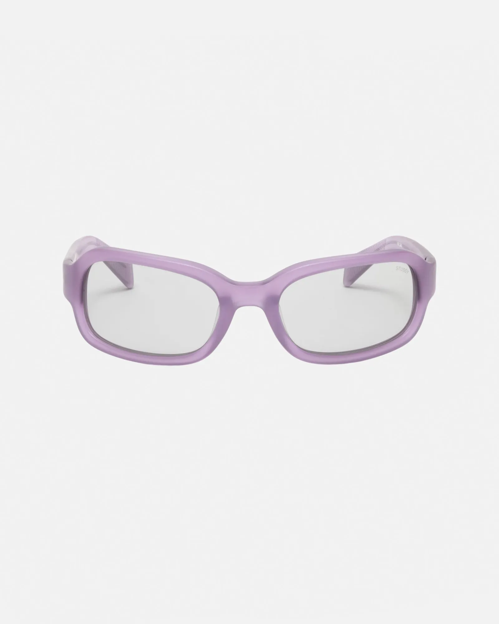 Accessories|Eyegear>Stüssy ROME SUNGLASSES Matte Purple/Dark Grey Lens