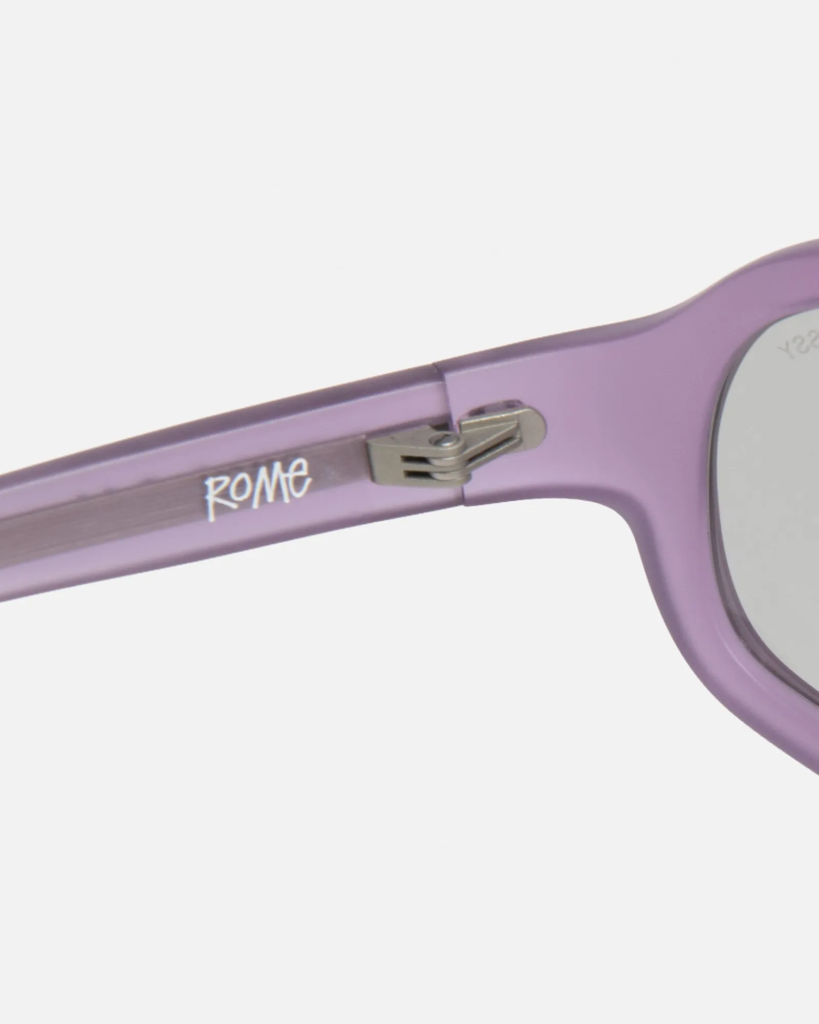 Accessories|Eyegear>Stüssy ROME SUNGLASSES Matte Purple/Dark Grey Lens