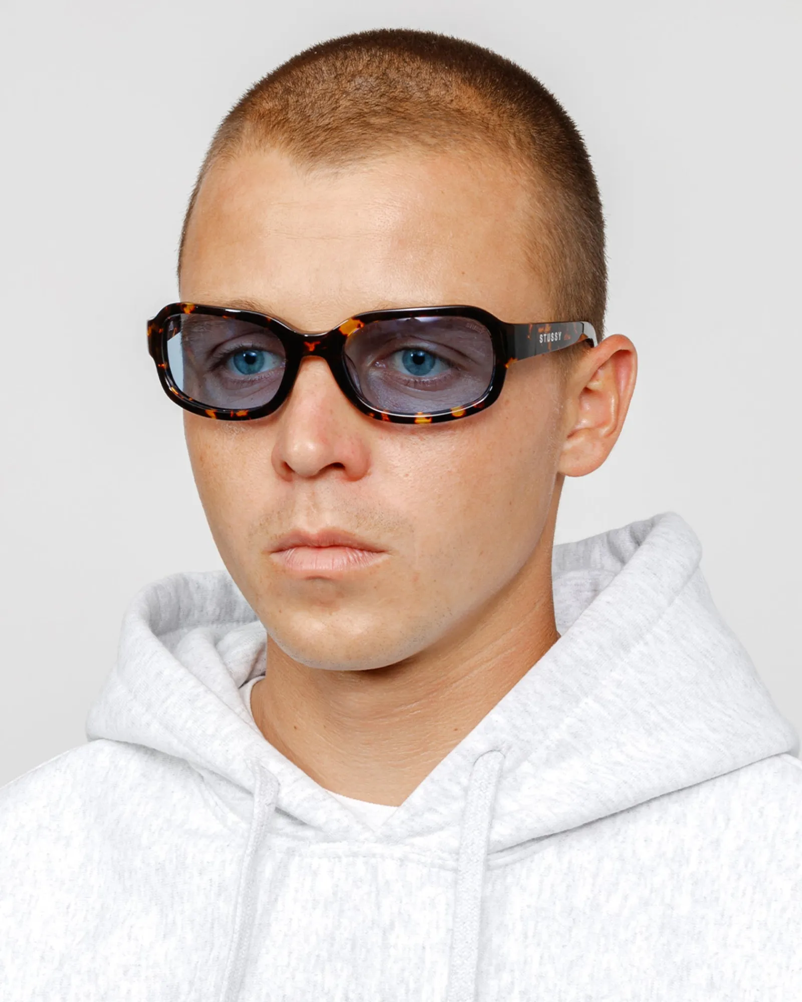 Accessories|Eyegear>Stüssy ROME SUNGLASSES Tortoise / Blue Lens
