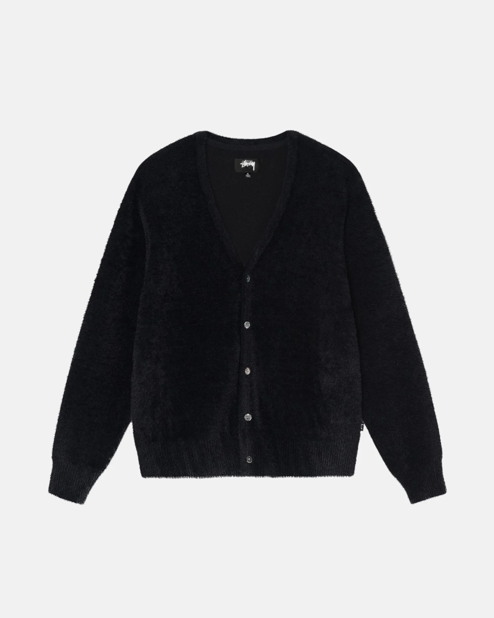 Knits>Stüssy SHAGGY CARDIGAN Black