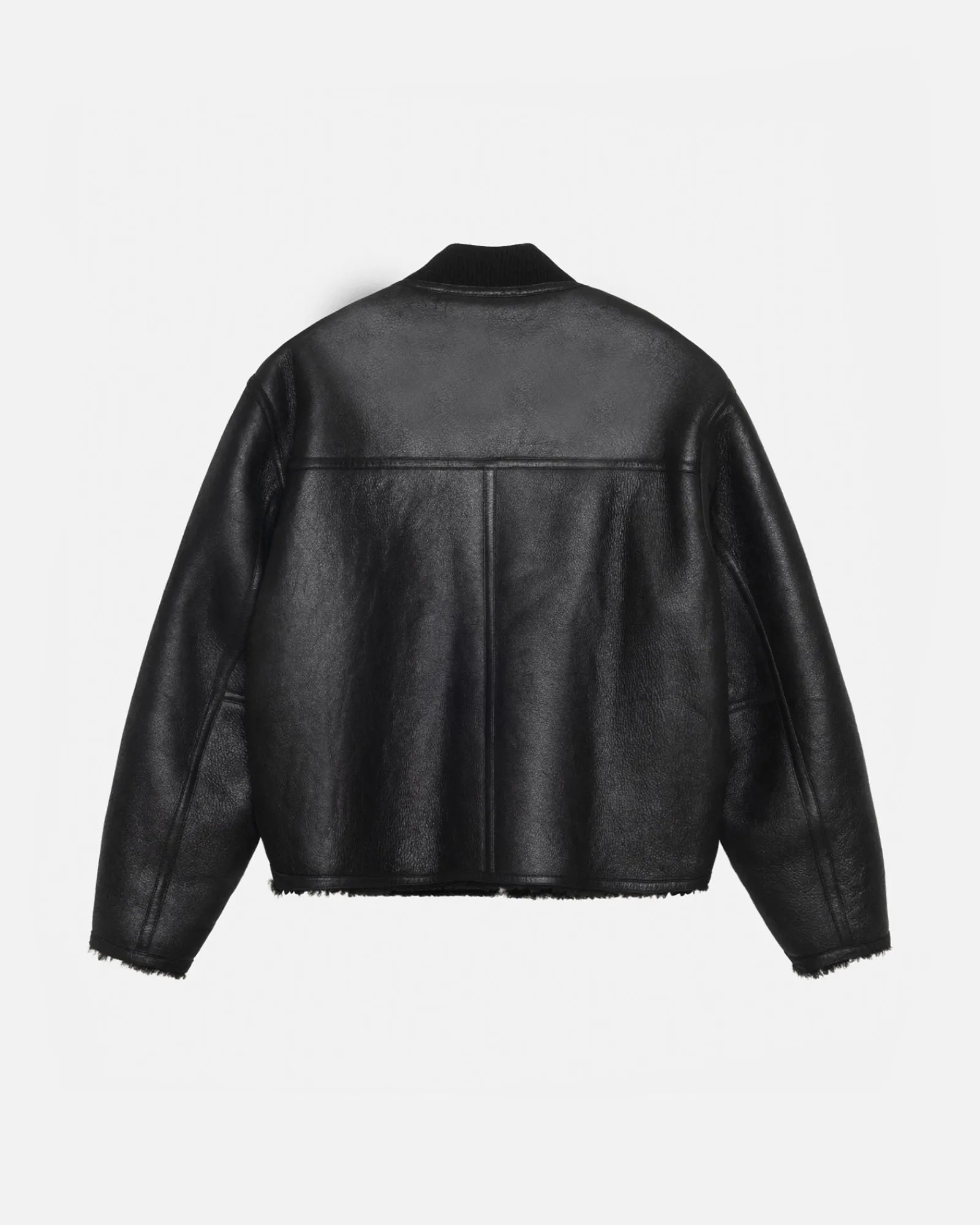 Outerwear>Stüssy SHEARLING REVERSIBLE BOMBER Black
